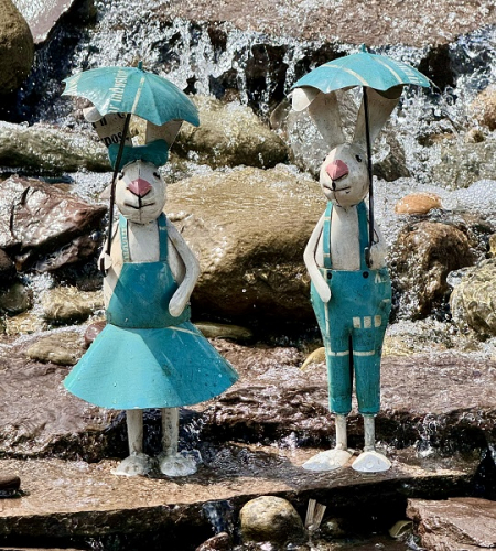 CLEO & CLARENCE RABBITS W/UMBRELLAS AVAIL JAN 2026